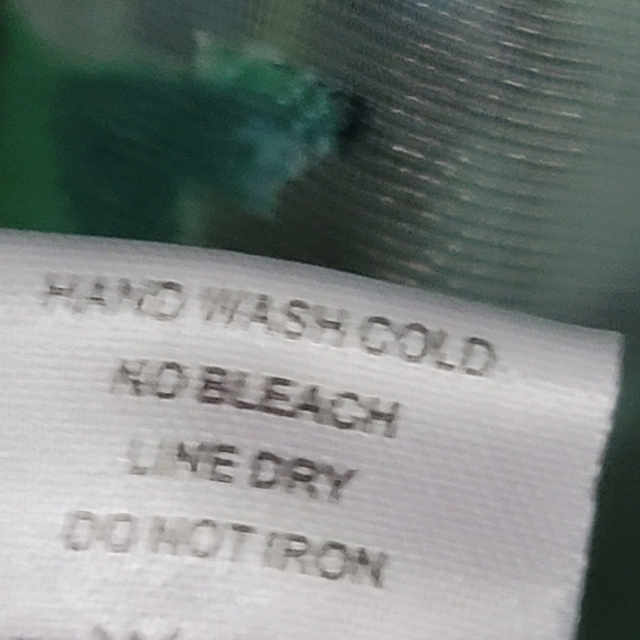 Erin London Sheer Button-Front Multicolor Print  Long-Sleeve Shirt Top. Size XL - Picture 8 of 9